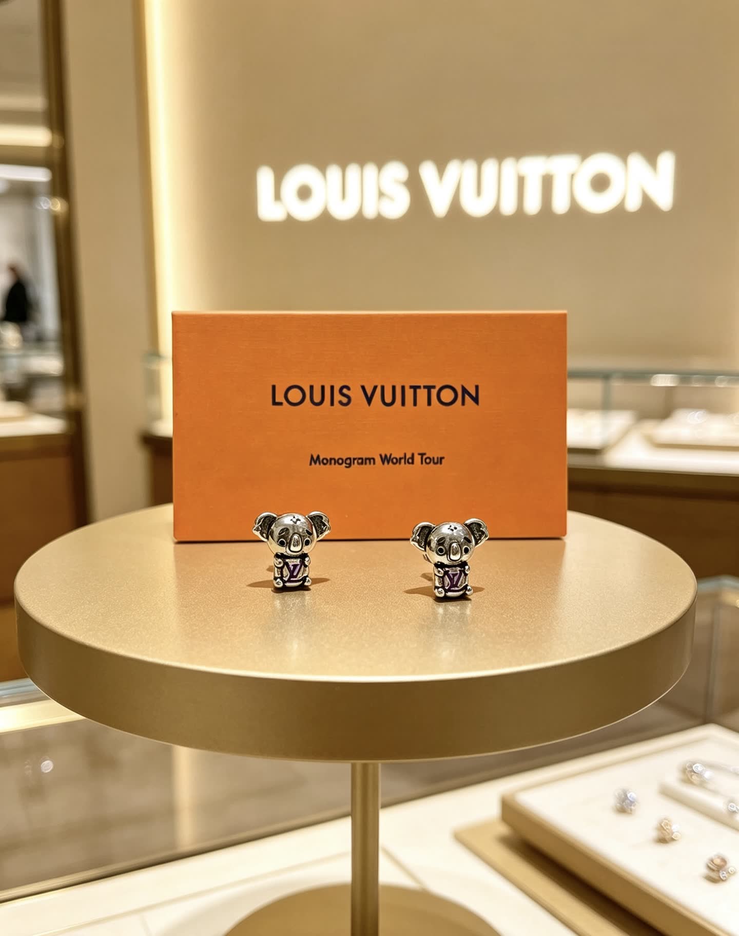 Louis Vuitton Koala Stud Earrings